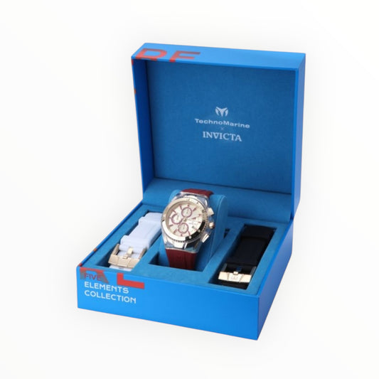 TechnoMarine X Invicta Five Elements FIRE Men's Watch with 3 Interchangeable Straps - 44.5mm